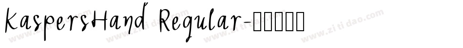 KaspersHand Regular字体转换